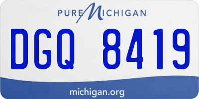 MI license plate DGQ8419
