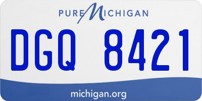 MI license plate DGQ8421