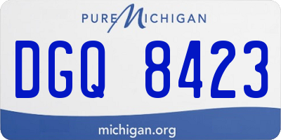MI license plate DGQ8423
