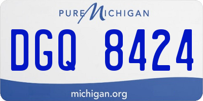 MI license plate DGQ8424