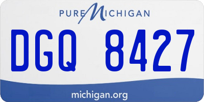 MI license plate DGQ8427