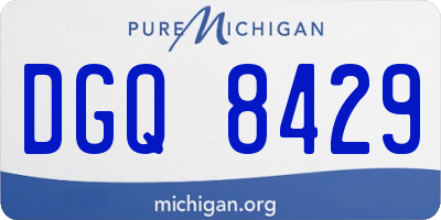 MI license plate DGQ8429