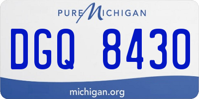 MI license plate DGQ8430