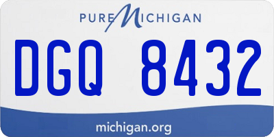 MI license plate DGQ8432