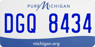 MI license plate DGQ8434
