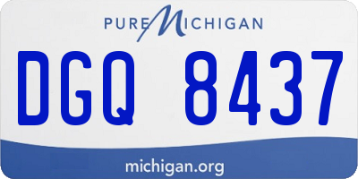 MI license plate DGQ8437
