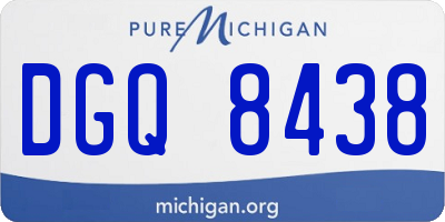MI license plate DGQ8438