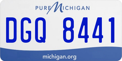 MI license plate DGQ8441