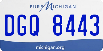 MI license plate DGQ8443