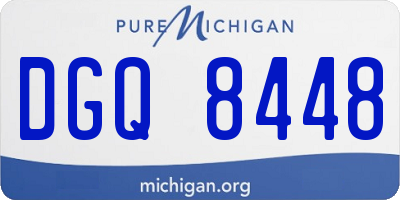 MI license plate DGQ8448