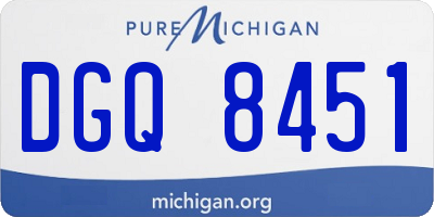 MI license plate DGQ8451