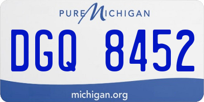 MI license plate DGQ8452