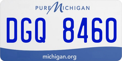 MI license plate DGQ8460