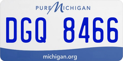 MI license plate DGQ8466