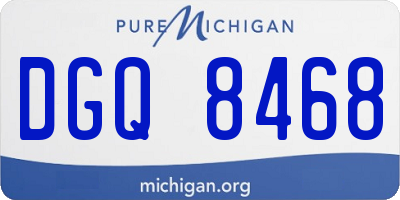 MI license plate DGQ8468