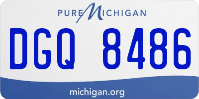 MI license plate DGQ8486