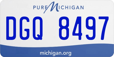 MI license plate DGQ8497
