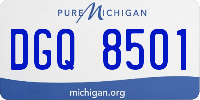 MI license plate DGQ8501