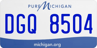 MI license plate DGQ8504