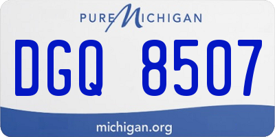 MI license plate DGQ8507