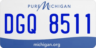 MI license plate DGQ8511
