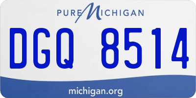 MI license plate DGQ8514