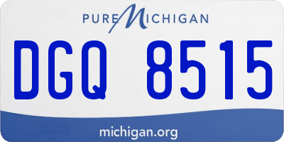 MI license plate DGQ8515