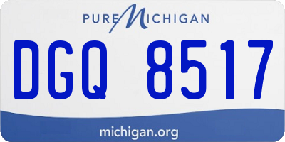 MI license plate DGQ8517
