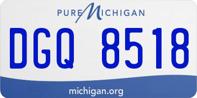 MI license plate DGQ8518