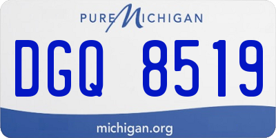 MI license plate DGQ8519