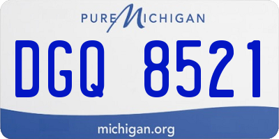 MI license plate DGQ8521