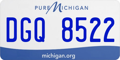 MI license plate DGQ8522