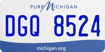 MI license plate DGQ8524