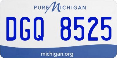 MI license plate DGQ8525