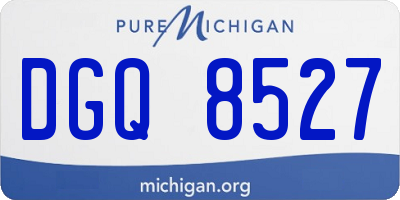 MI license plate DGQ8527