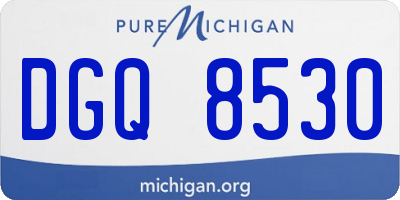 MI license plate DGQ8530
