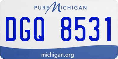 MI license plate DGQ8531