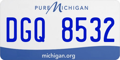MI license plate DGQ8532