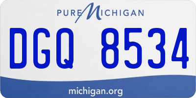 MI license plate DGQ8534