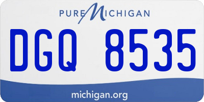 MI license plate DGQ8535