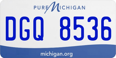 MI license plate DGQ8536
