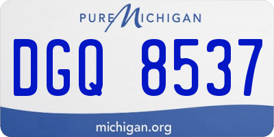 MI license plate DGQ8537