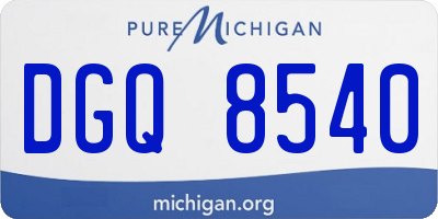 MI license plate DGQ8540