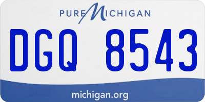 MI license plate DGQ8543
