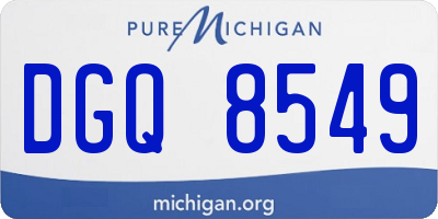 MI license plate DGQ8549
