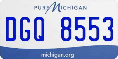 MI license plate DGQ8553