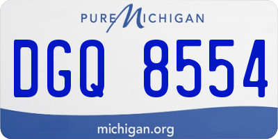 MI license plate DGQ8554