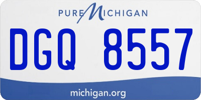 MI license plate DGQ8557
