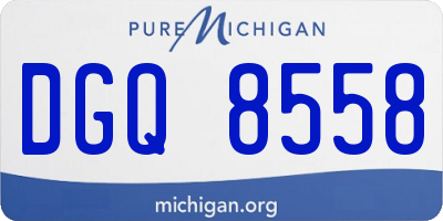 MI license plate DGQ8558