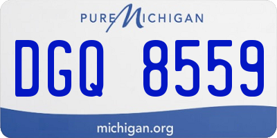 MI license plate DGQ8559